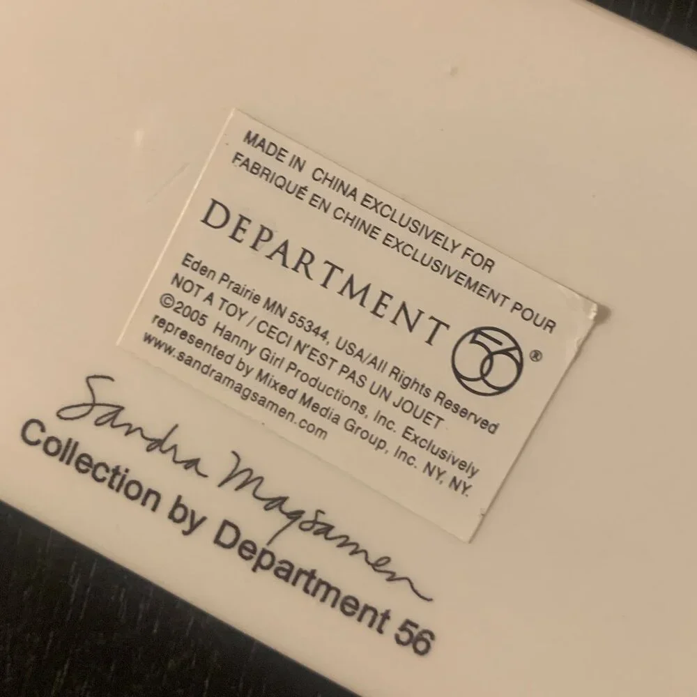 Dept 56 Sandra Magsamen Wall Decor Ceramic Plaque Mom Quote Baby Shower